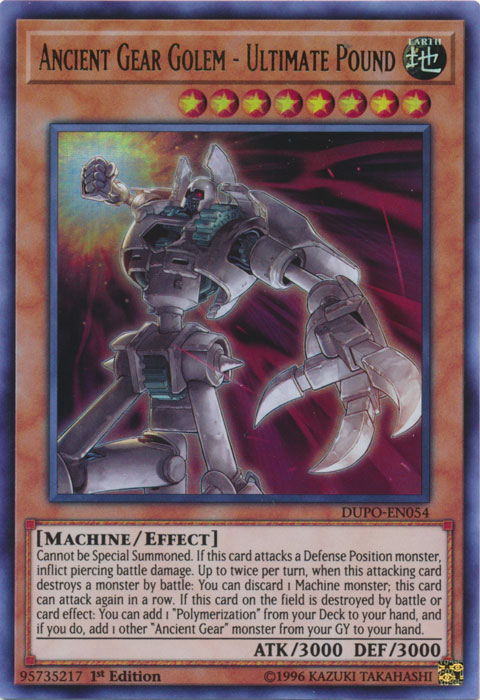 Ancient Gear Golem - Ultimate Pound [DUPO-EN054] Ultra Rare | Event Horizon Hobbies CA