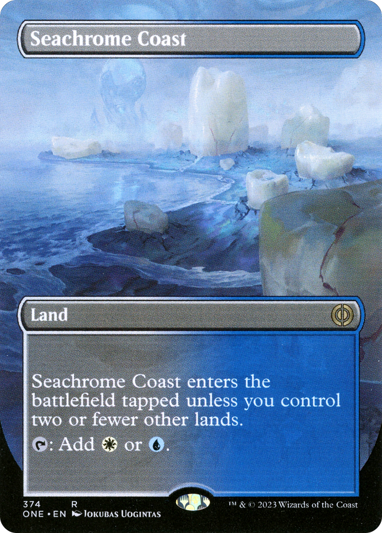 Seachrome Coast (Borderless Alternate Art) [Phyrexia: All Will Be One] | Event Horizon Hobbies CA