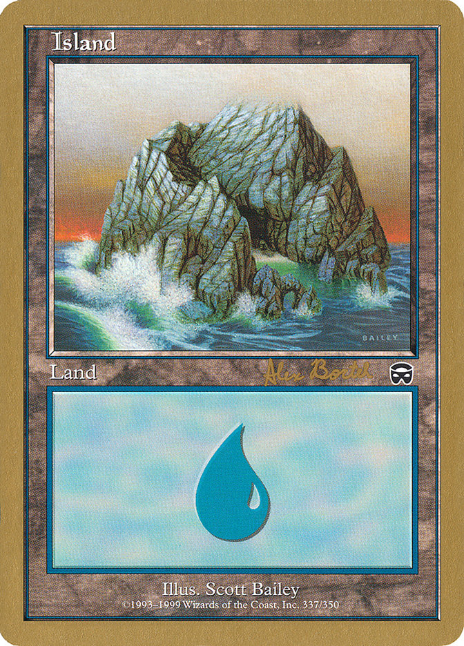 Island (ab337a) (Alex Borteh) [World Championship Decks 2001] | Event Horizon Hobbies CA