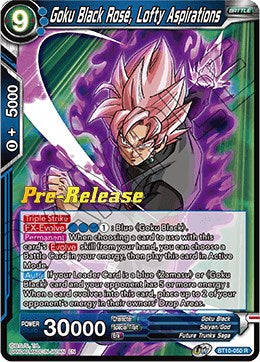 Goku Black Rose, Lofty Aspirations (BT10-050) [Rise of the Unison Warrior Prerelease Promos] | Event Horizon Hobbies CA