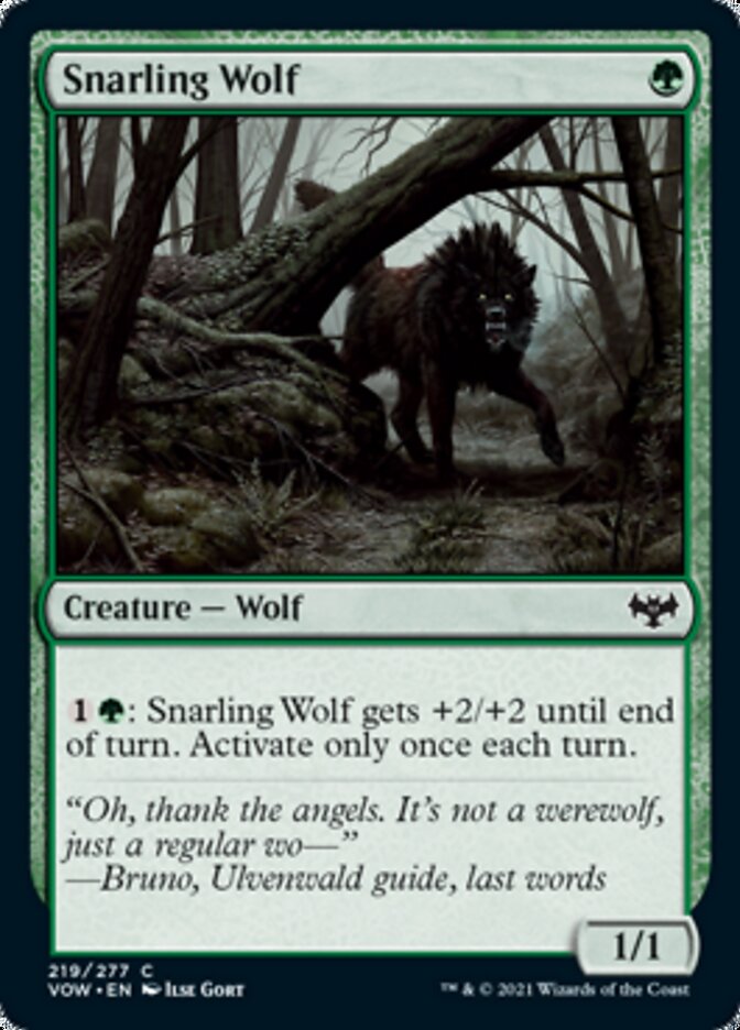 Snarling Wolf [Innistrad: Crimson Vow] | Event Horizon Hobbies CA