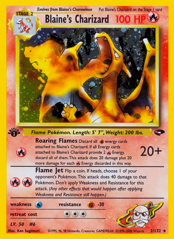 Blaine's Charizard (2/132) [Gym Challenge 1st Edition] | Event Horizon Hobbies CA