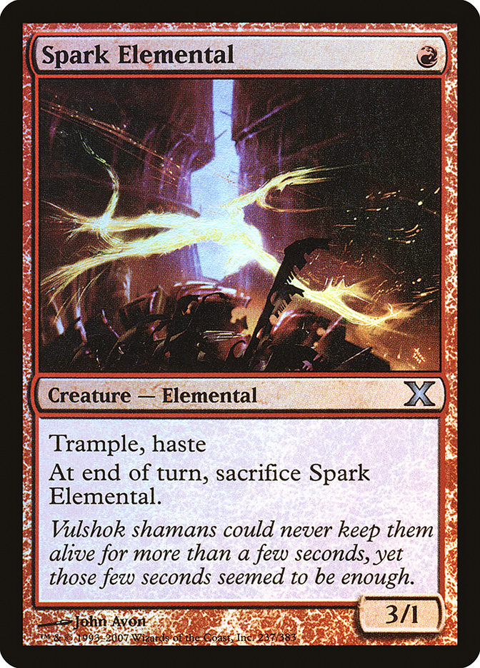 Spark Elemental (Premium Foil) [Tenth Edition] | Event Horizon Hobbies CA