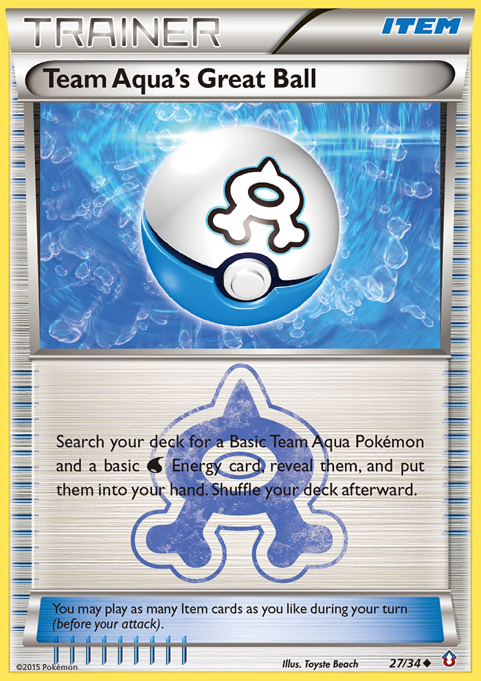 Team Aqua's Great Ball (27/34) [XY: Double Crisis] | Event Horizon Hobbies CA