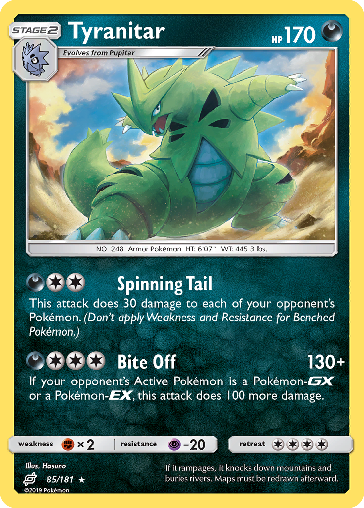 Tyranitar (85/181) [Sun & Moon: Team Up] | Event Horizon Hobbies CA