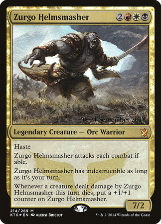 Zurgo Helmsmasher [Khans of Tarkir Promos] | Event Horizon Hobbies CA