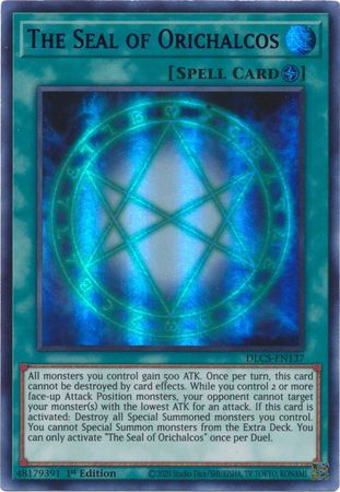 The Seal of Orichalcos (Blue) [DLCS-EN137] Ultra Rare | Event Horizon Hobbies CA