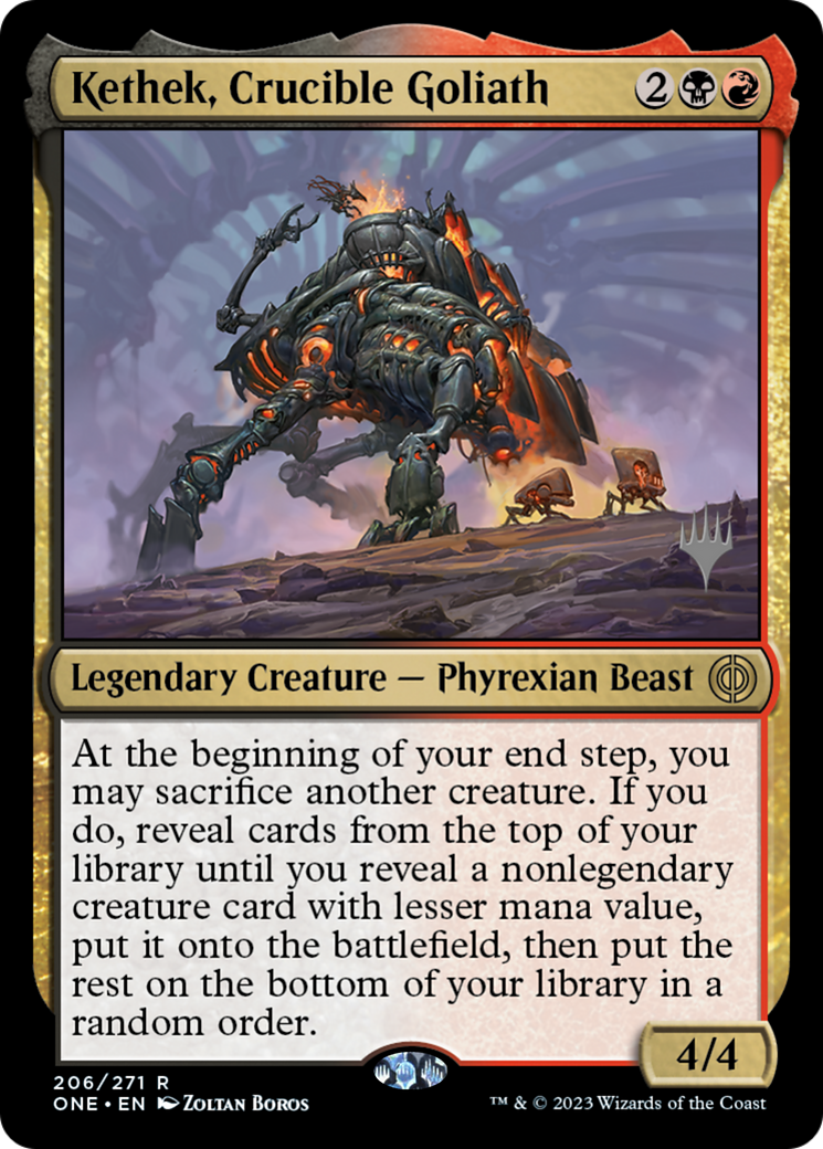 Kethek, Crucible Goliath (Promo Pack) [Phyrexia: All Will Be One Promos] | Event Horizon Hobbies CA