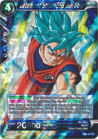 Determined Striker SSB Son Goku (Shatterfoil) (BT2-037) [Dragon Brawl] | Event Horizon Hobbies CA