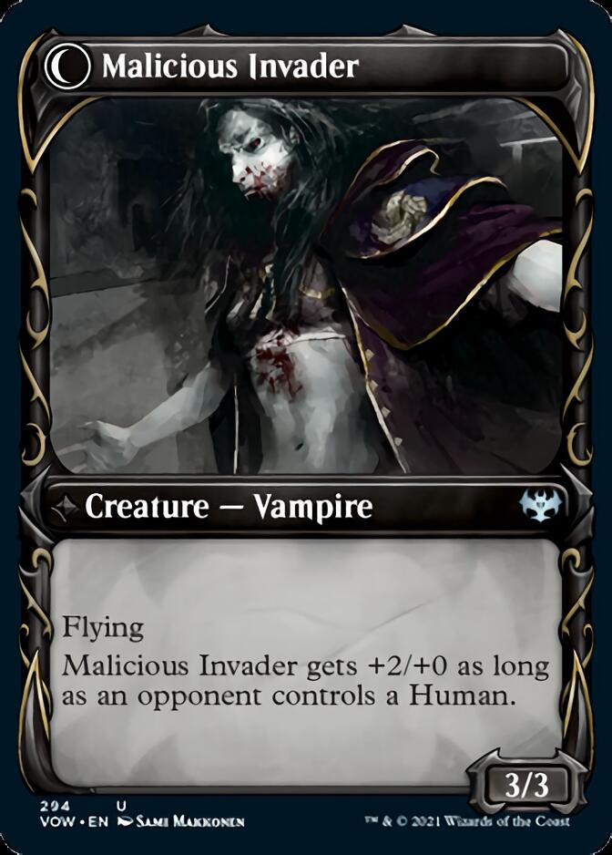 Innocent Traveler // Malicious Invader (Showcase Fang Frame) [Innistrad: Crimson Vow] | Event Horizon Hobbies CA