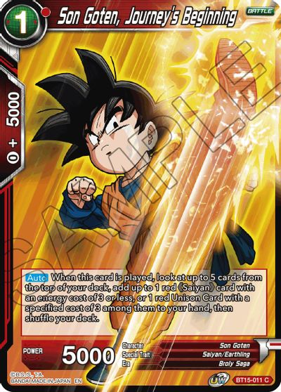 Son Goten, Journey's Beginning (BT15-011) [Saiyan Showdown] | Event Horizon Hobbies CA