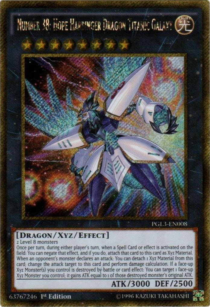 Number 38: Hope Harbinger Dragon Titanic Galaxy [PGL3-EN008] Gold Secret Rare | Event Horizon Hobbies CA