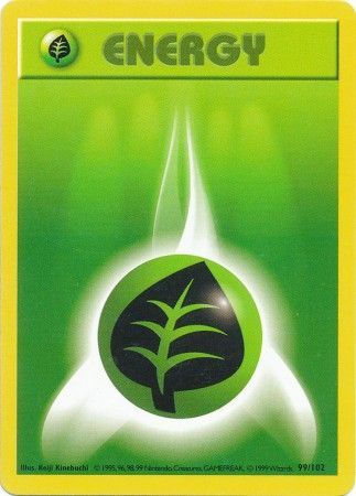 Grass Energy (99/102) [Base Set Shadowless Unlimited] | Event Horizon Hobbies CA