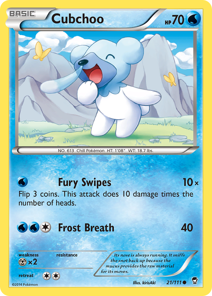 Cubchoo (21/111) [XY: Furious Fists] | Event Horizon Hobbies CA