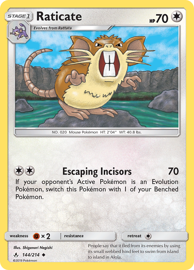 Raticate (144/214) [Sun & Moon: Unbroken Bonds] | Event Horizon Hobbies CA