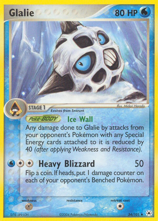 Glalie (34/101) [EX: Hidden Legends] | Event Horizon Hobbies CA