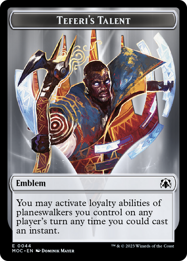 Teferi's Talent Emblem [March of the Machine Commander Tokens] | Event Horizon Hobbies CA