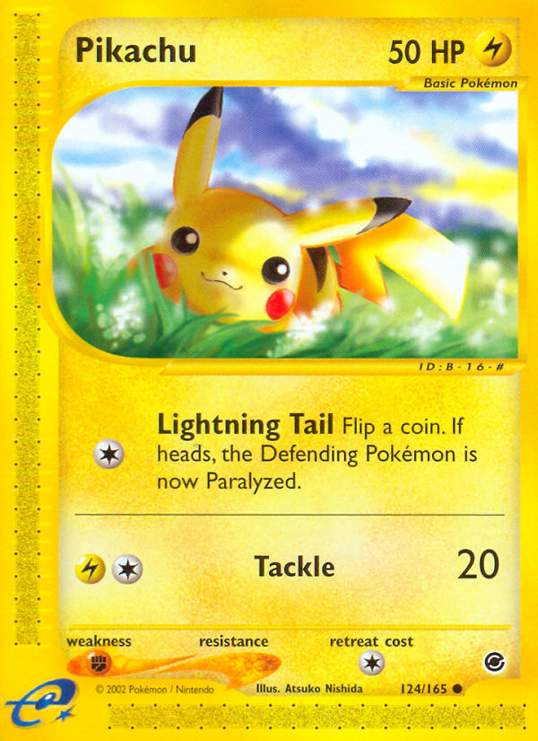 Pikachu (124/165) [Expedition: Base Set] | Event Horizon Hobbies CA