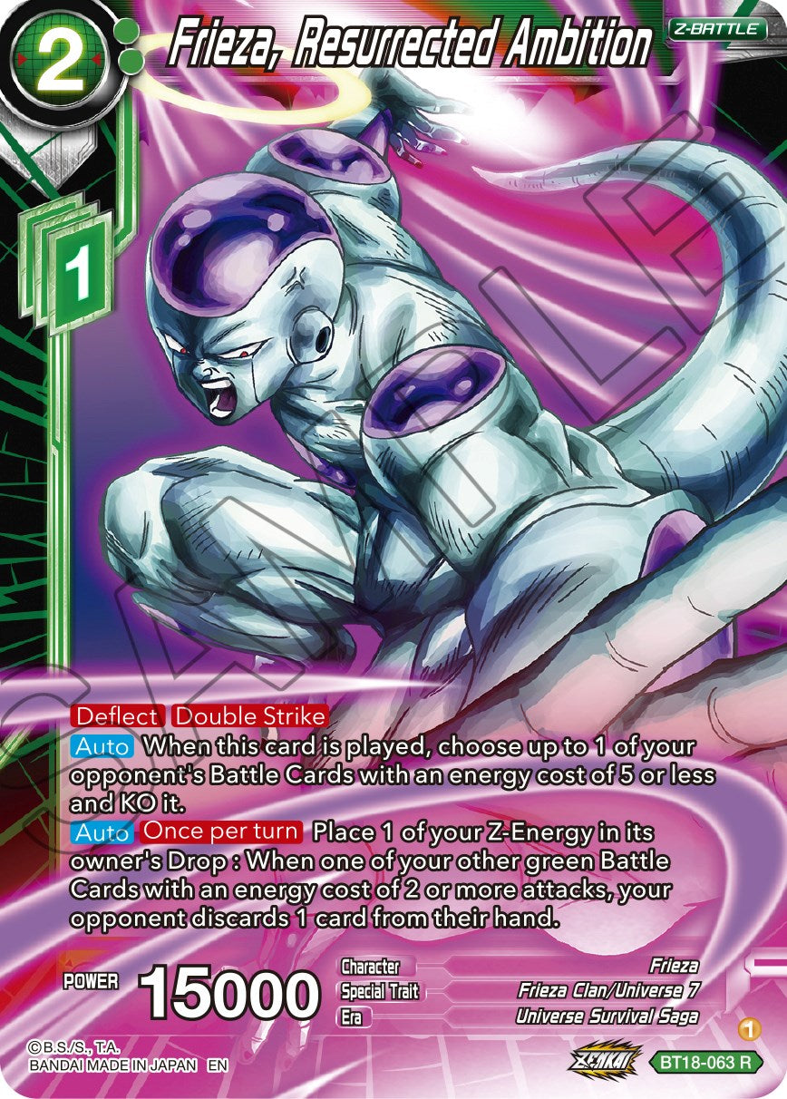 Frieza, Resurrected Ambition (BT18-063) [Dawn of the Z-Legends] | Event Horizon Hobbies CA