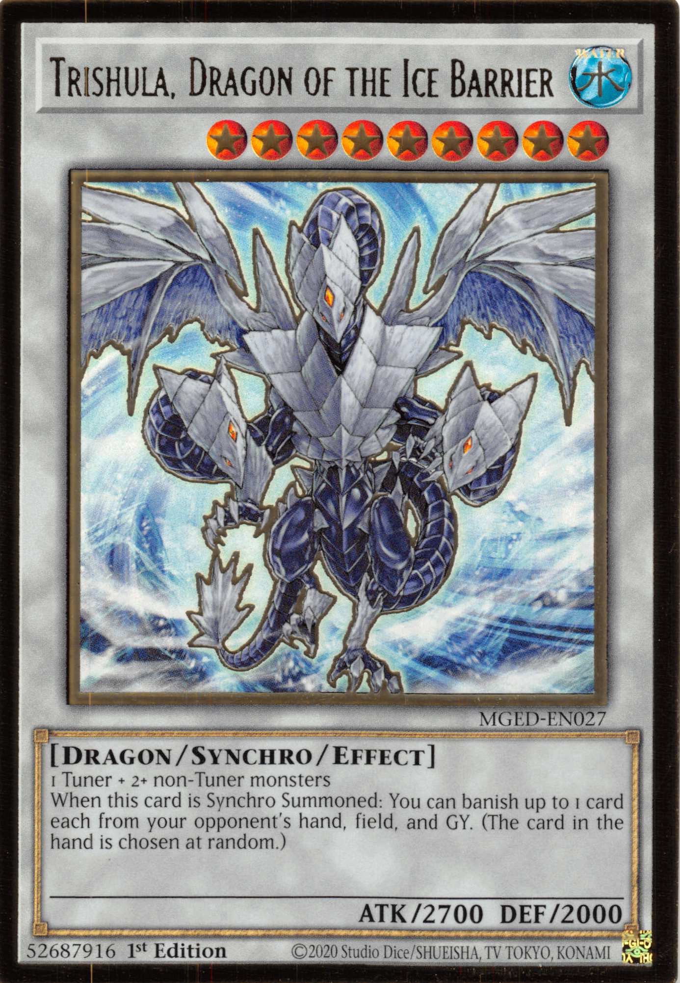 Trishula, Dragon of the Ice Barrier [MGED-EN027] Gold Rare | Event Horizon Hobbies CA