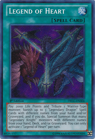 Legend of Heart [DRLG-EN006] Secret Rare | Event Horizon Hobbies CA