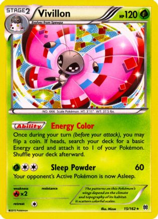 Vivillon (15/162) (Cosmos Holo) [XY: BREAKthrough] | Event Horizon Hobbies CA