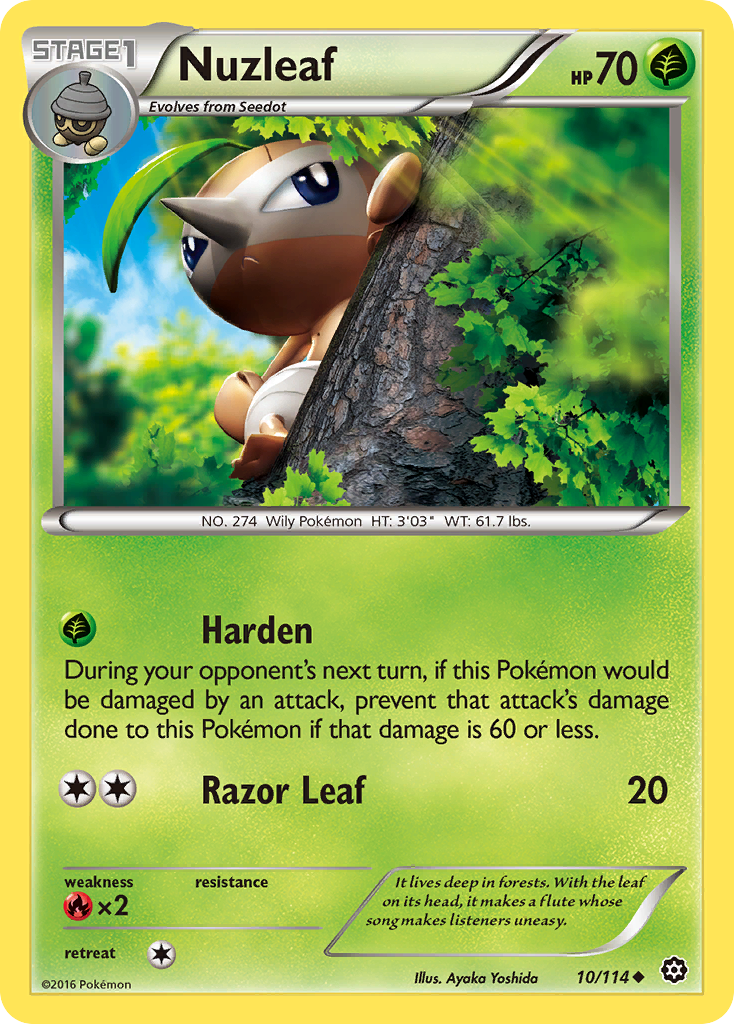 Nuzleaf (10/114) [XY: Steam Siege] | Event Horizon Hobbies CA