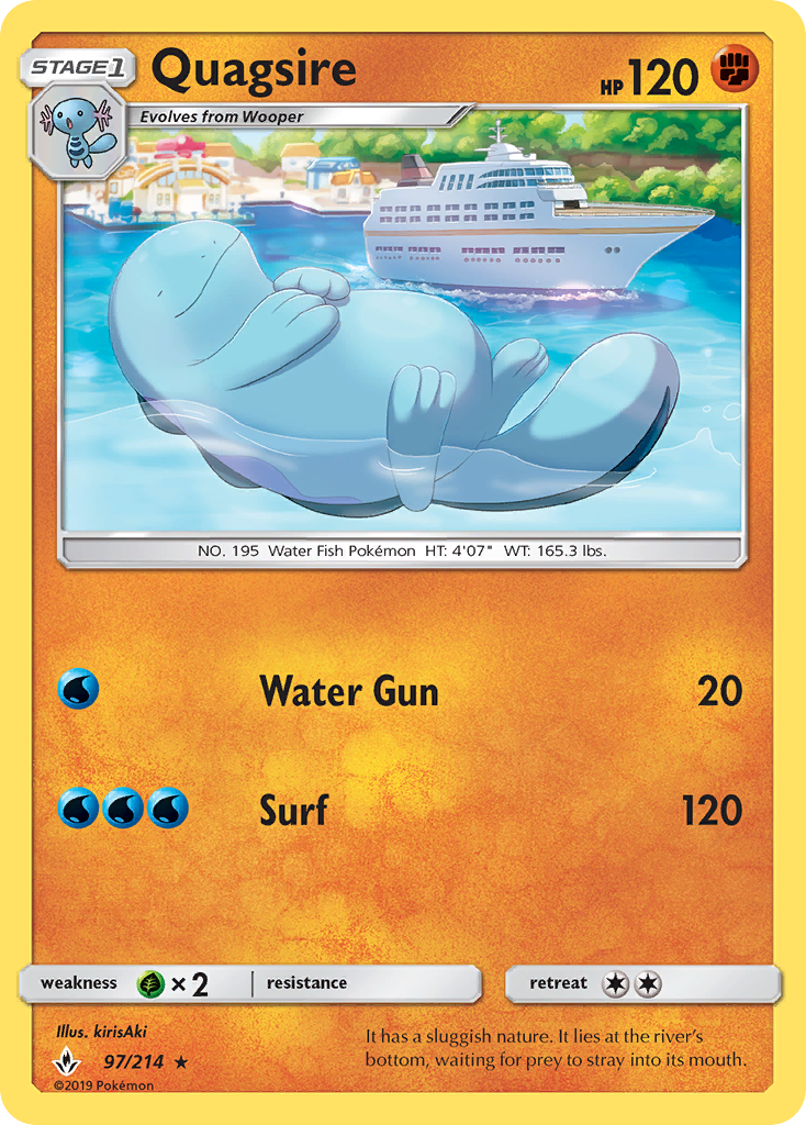 Quagsire (97/214) [Sun & Moon: Unbroken Bonds] | Event Horizon Hobbies CA