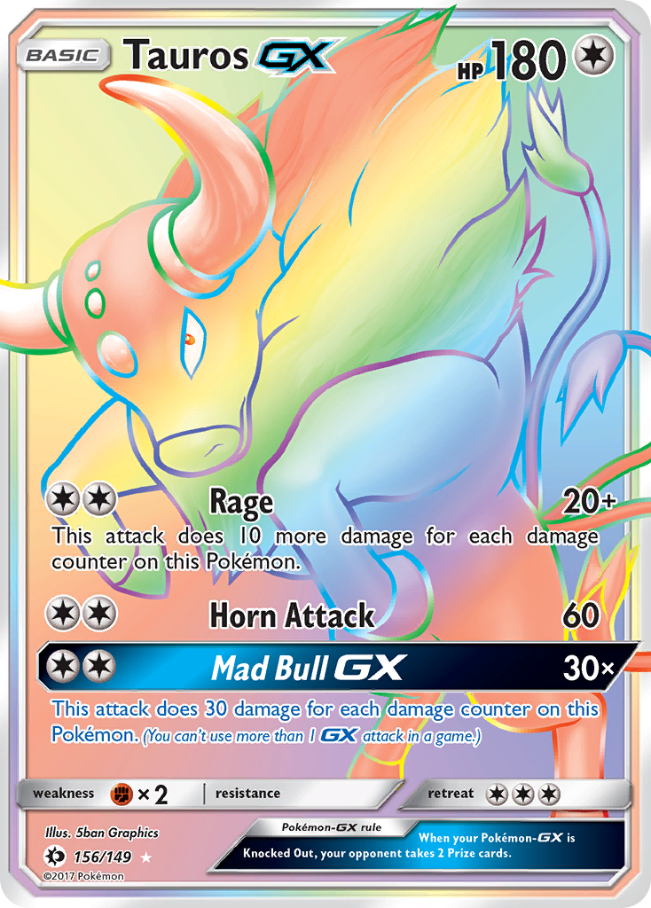 Tauros GX (156/149) [Sun & Moon: Base Set] | Event Horizon Hobbies CA