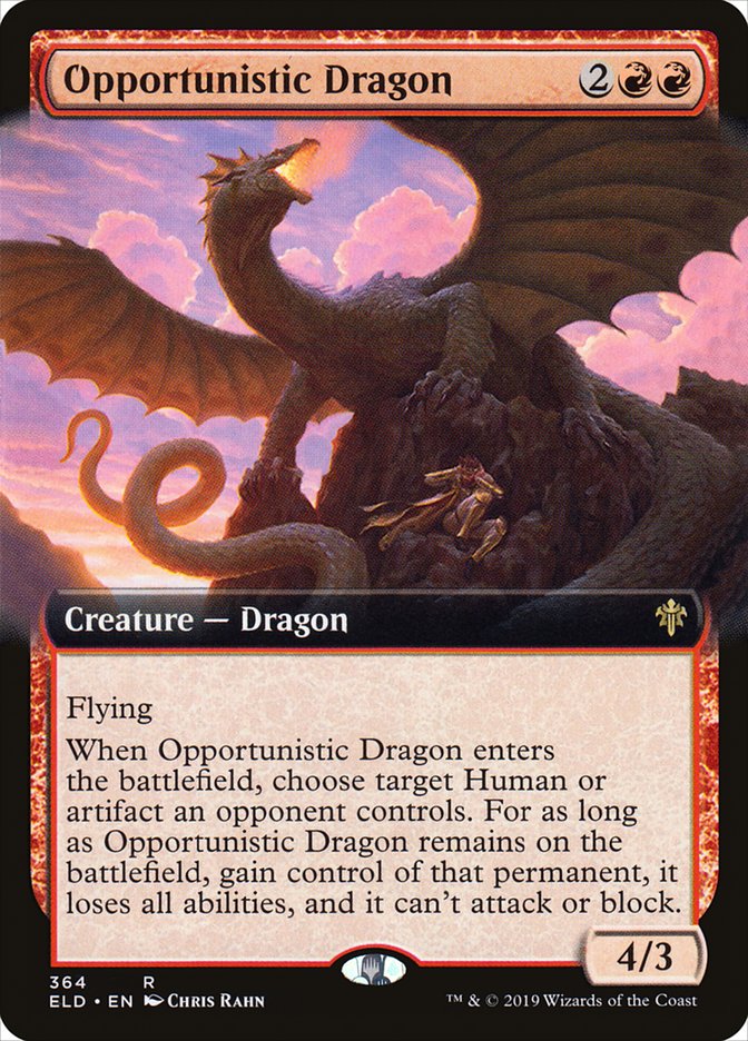 Opportunistic Dragon (Extended Art) [Throne of Eldraine] | Event Horizon Hobbies CA