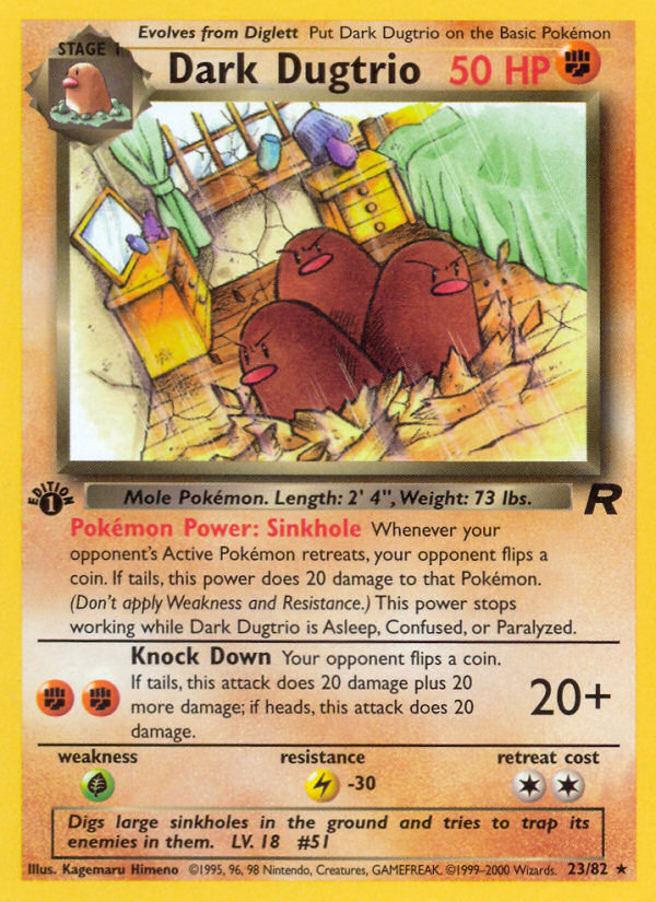 Dark Dugtrio (23/82) [Team Rocket 1st Edition] | Event Horizon Hobbies CA