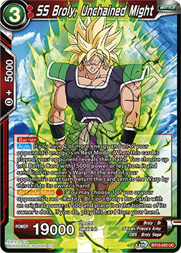 SS Broly, Unchained Might (Uncommon) (BT13-025) [Supreme Rivalry] | Event Horizon Hobbies CA