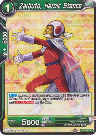 Zarbuto, Heroic Stance (Reprint) (DB2-081) [Battle Evolution Booster] | Event Horizon Hobbies CA