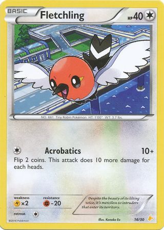 Fletchling (16/30) [XY: Trainer Kit 3 - Pikachu Libre] | Event Horizon Hobbies CA