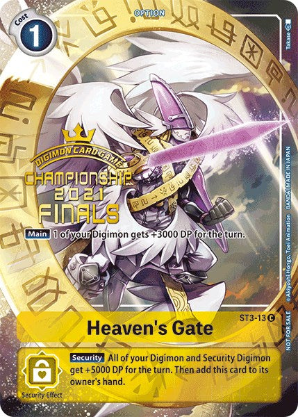 Heaven's Gate [ST3-13] (2021 Championship Finals Tamer's Evolution Pack) [Starter Deck: Heaven's Yellow Promos] | Event Horizon Hobbies CA