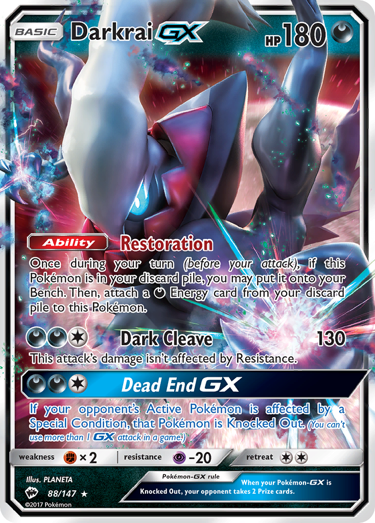 Darkrai GX (88/147) [Sun & Moon: Burning Shadows] | Event Horizon Hobbies CA