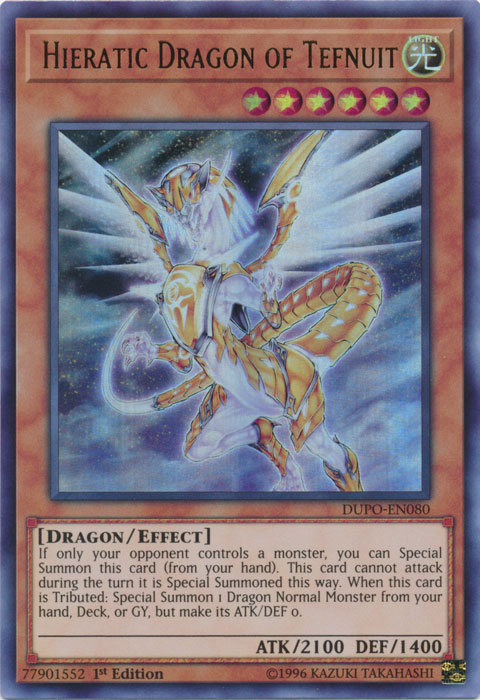 Hieratic Dragon of Tefnuit [DUPO-EN080] Ultra Rare | Event Horizon Hobbies CA