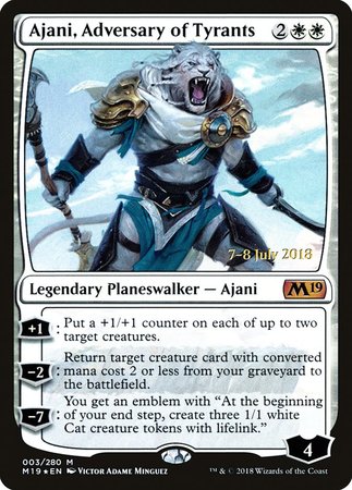 Ajani, Adversary of Tyrants [Core Set 2019 Promos] | Event Horizon Hobbies CA