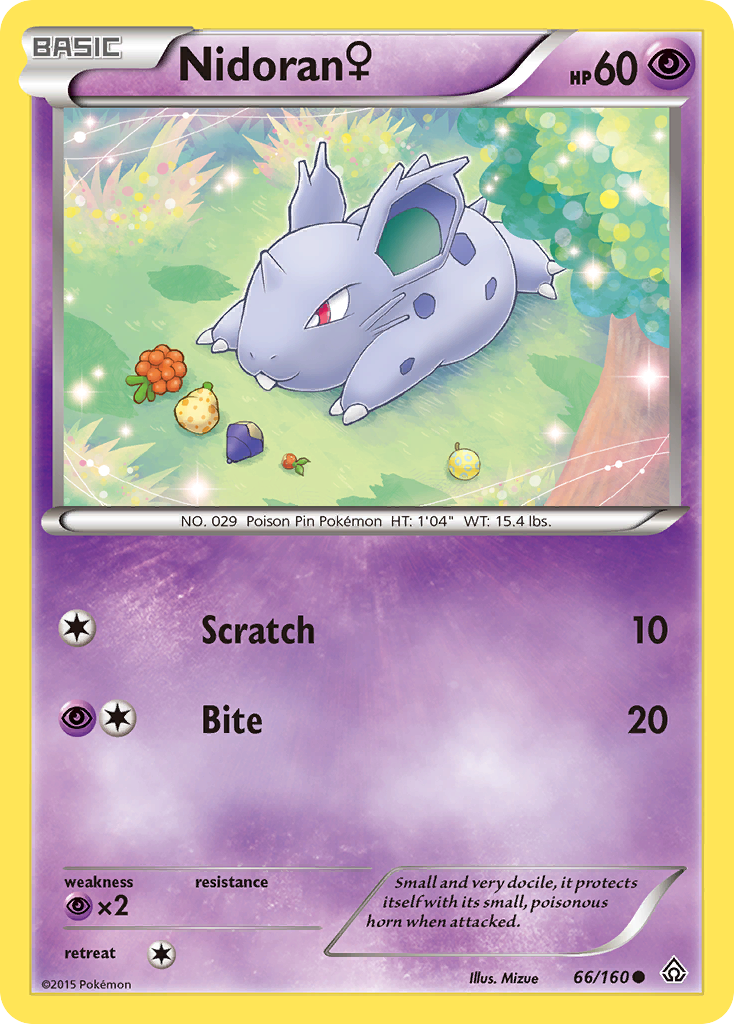 Nidoran (66/160) (Female) [XY: Primal Clash] | Event Horizon Hobbies CA