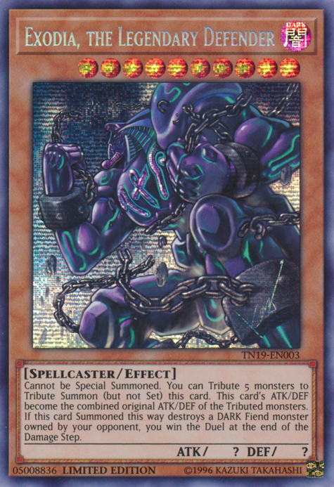 Exodia, the Legendary Defender [TN19-EN003] Prismatic Secret Rare | Event Horizon Hobbies CA