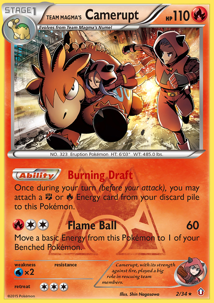 Team Magma's Camerupt (2/34) [XY: Double Crisis] | Event Horizon Hobbies CA