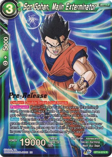 Son Gohan, Majin Exterminator (BT14-074) [Cross Spirits Prerelease Promos] | Event Horizon Hobbies CA