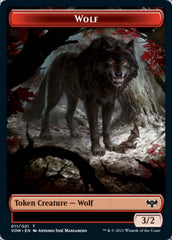 Wolf (011) // Spirit (002) Double-sided Token [Innistrad: Crimson Vow Tokens] | Event Horizon Hobbies CA