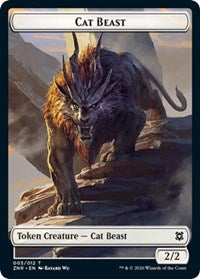 Cat Beast // Goblin Construct Double-sided Token [Zendikar Rising Tokens] | Event Horizon Hobbies CA