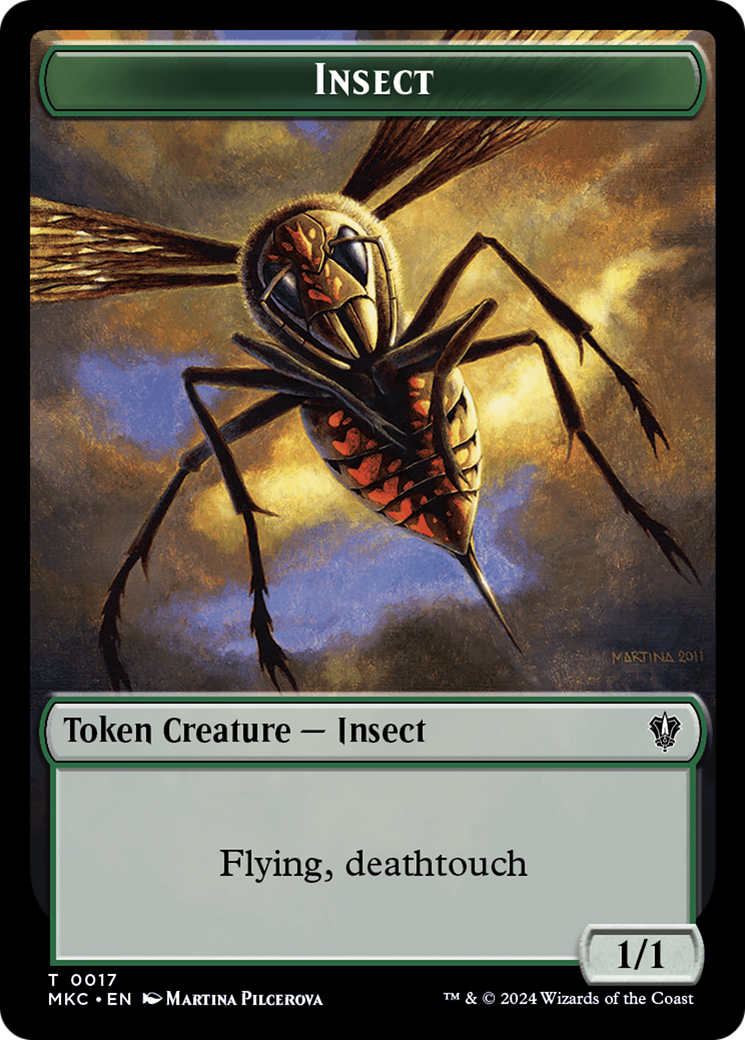 Clue // Insect (0017) Double-Sided Token [Murders at Karlov Manor Commander Tokens] | Event Horizon Hobbies CA