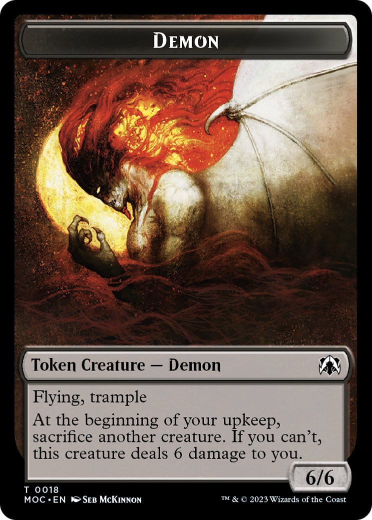 Angel (3) // Demon Double-Sided Token [March of the Machine Commander Tokens] | Event Horizon Hobbies CA