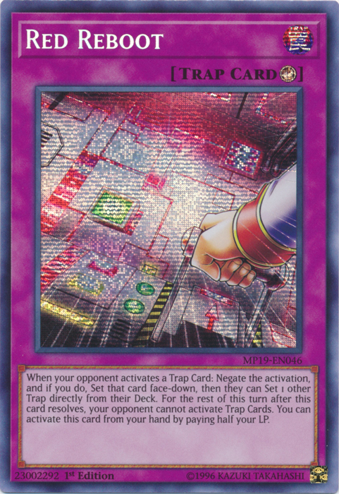 Red Reboot [MP19-EN046] Prismatic Secret Rare | Event Horizon Hobbies CA