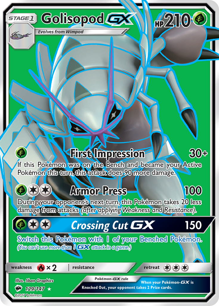 Golisopod GX (129/147) [Sun & Moon: Burning Shadows] | Event Horizon Hobbies CA