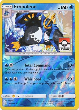 Empoleon (34/156) (League Promo) [Sun & Moon: Ultra Prism] | Event Horizon Hobbies CA