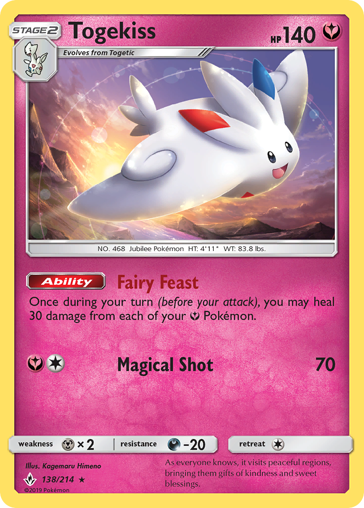 Togekiss (138/214) [Sun & Moon: Unbroken Bonds] | Event Horizon Hobbies CA